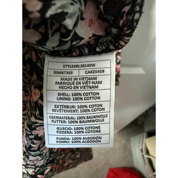 BB Dakota Steve Madden Floral Mini Dress L Black Pink - Picture 8 of 8